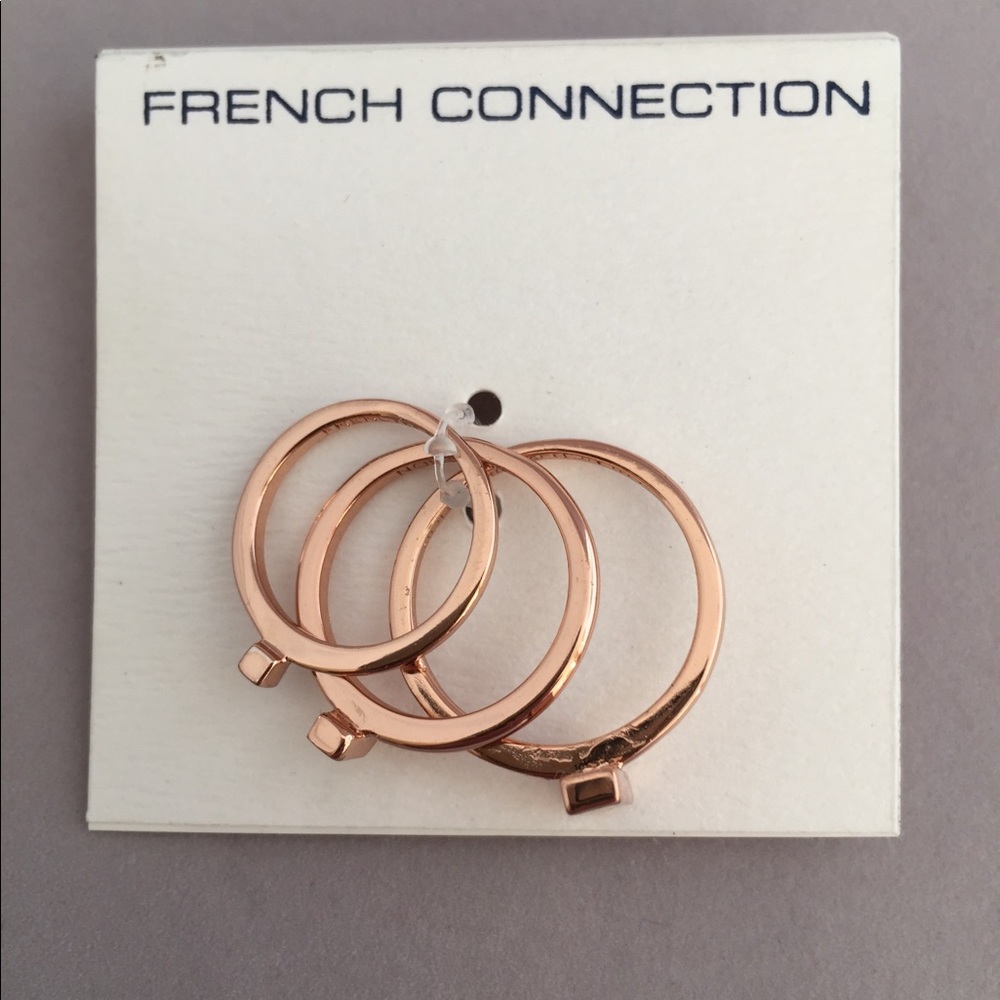 Trio of Stackable Rings - French Connection. - Picture 2 of 3